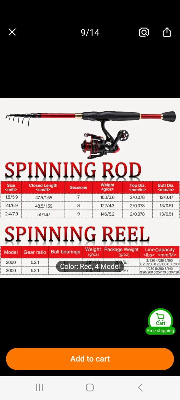 Fishing rod and reel - Image 3